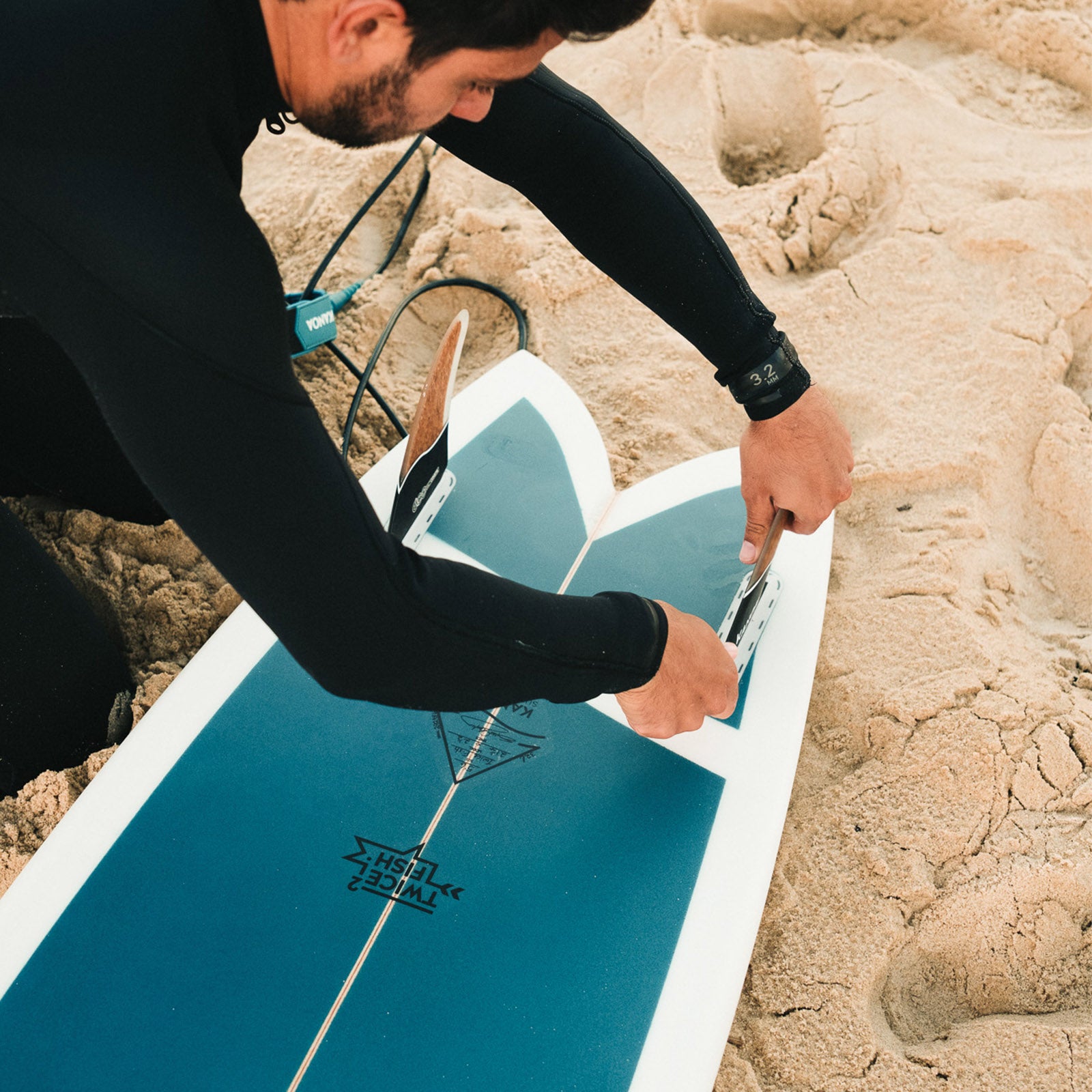 Eco Kork Keel Twin Fin Set / Single Tab