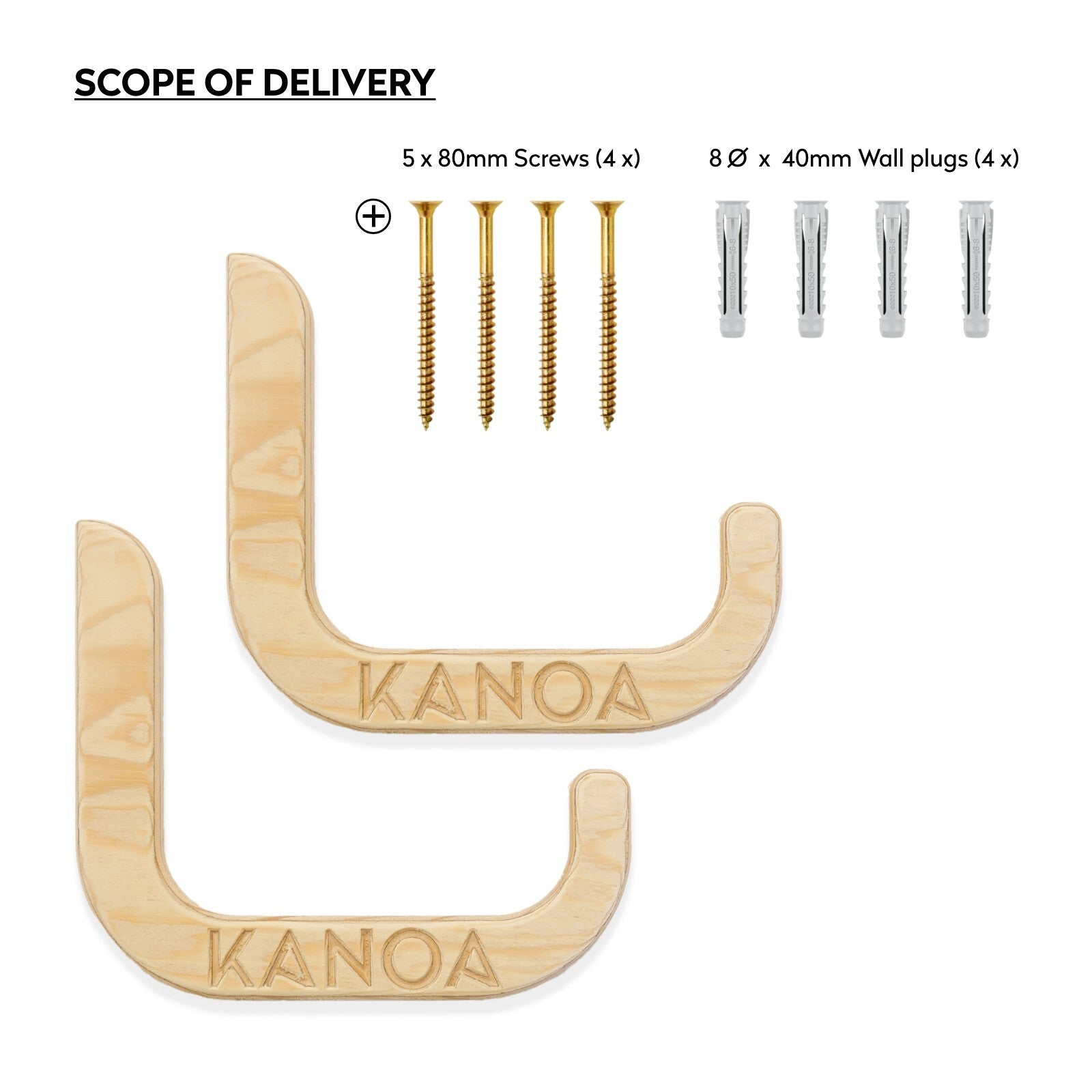 Support mural basique pour 1 planche // En bois contreplaqué