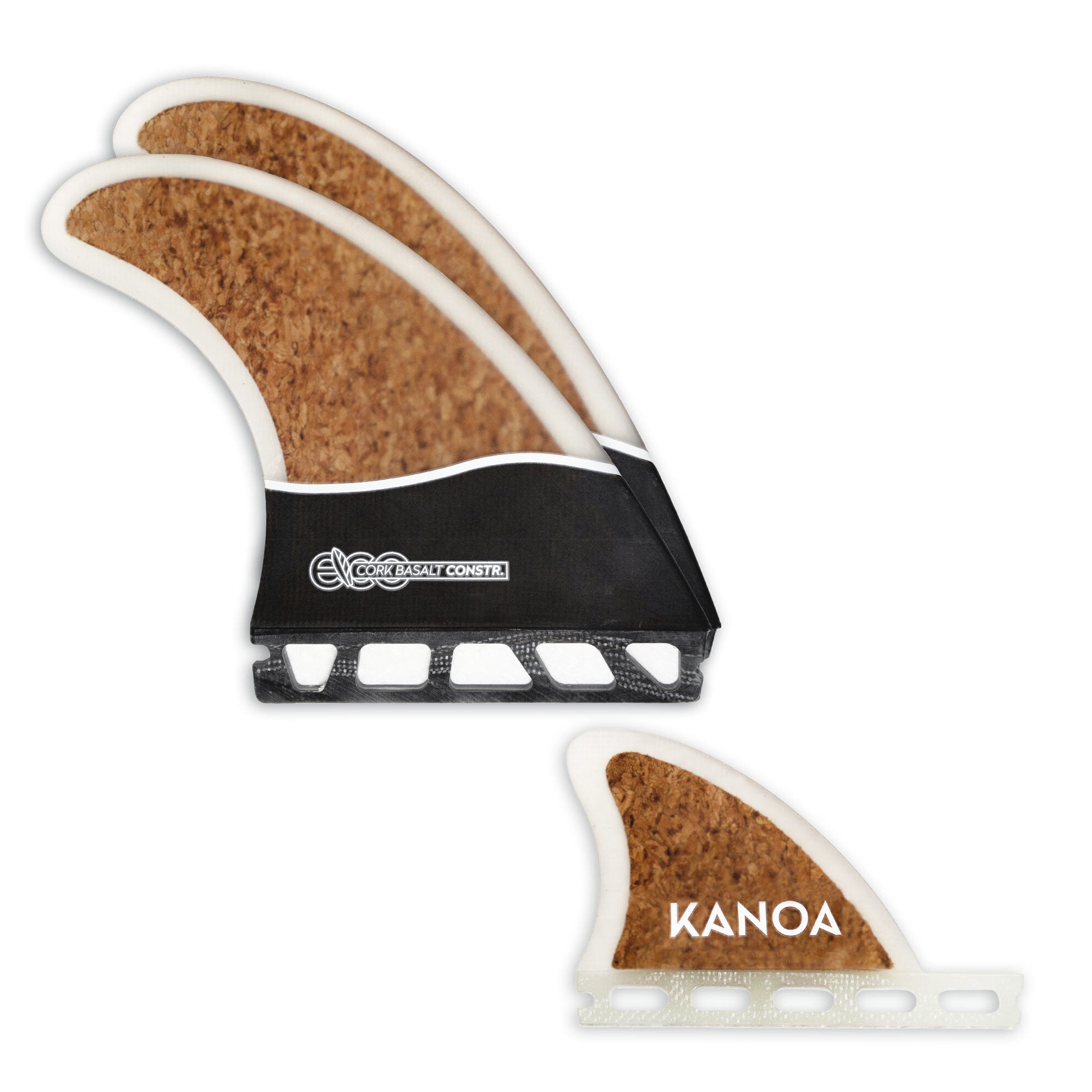 Eco Cork Trailer Thruster Fin Set / Single Tab